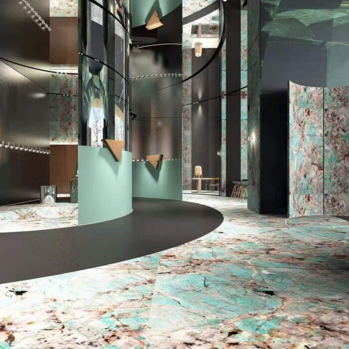 Amazzonite Quartzite Floor Application