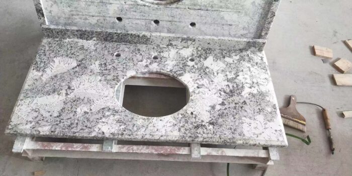 Alaska White Granite Bathroom Vanity Top-1