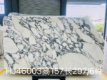 Arabescato White marble slab with bold dark grey veins around white areas
