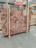 Blush Petals marble slab bundle with a dense rose-pink and cream pattern