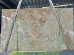 Italian Ceppo marble slab with sage grey and beige areas, ivory fragments and soft rose accents
