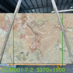 Front view of Italian Ceppo marble slab with sage green, blush pink, beige and ivory natural patterns