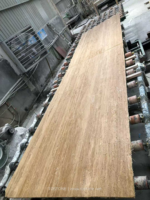 Iran Beige Travertine slab on a workshop production line