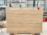 Iran Beige Travertine slab with warm beige and brown layers