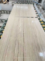 Iran Super White Travertine slab on a production line