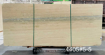 Full Italian Silver Travertine slab with a prominent grey band through cream tones