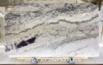 Italian Toscana marble slab with white areas and flowing grey-purple veins