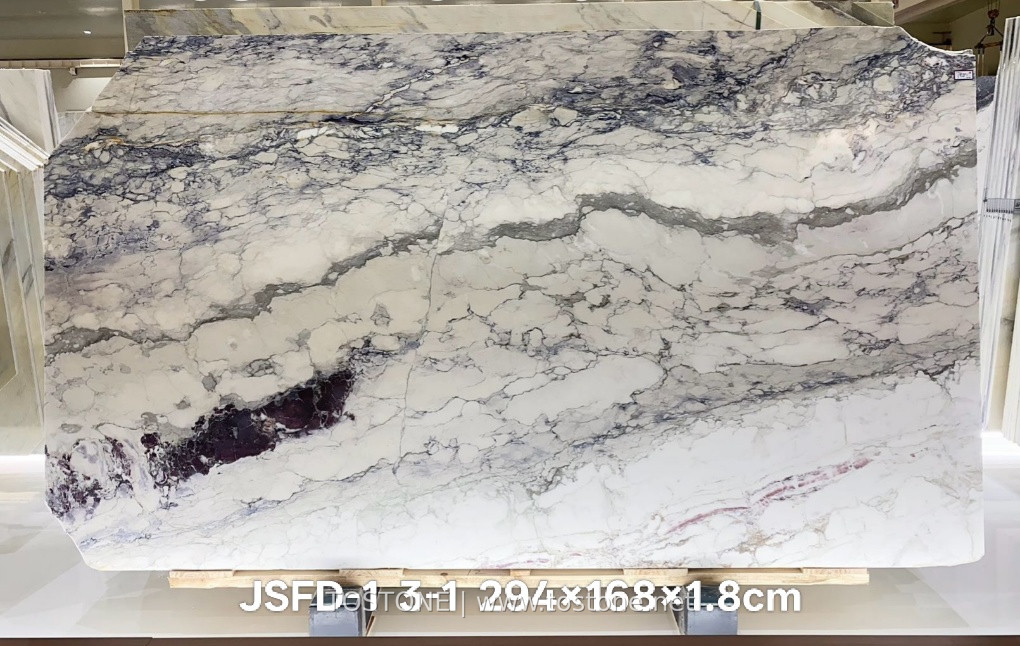 italian-toscana-marble-01-tostone Italian Toscana marble slab with white areas and flowing grey-purple veins