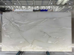 Brazilian Mont Blanc quartzite slab with flowing white veins and grey lines