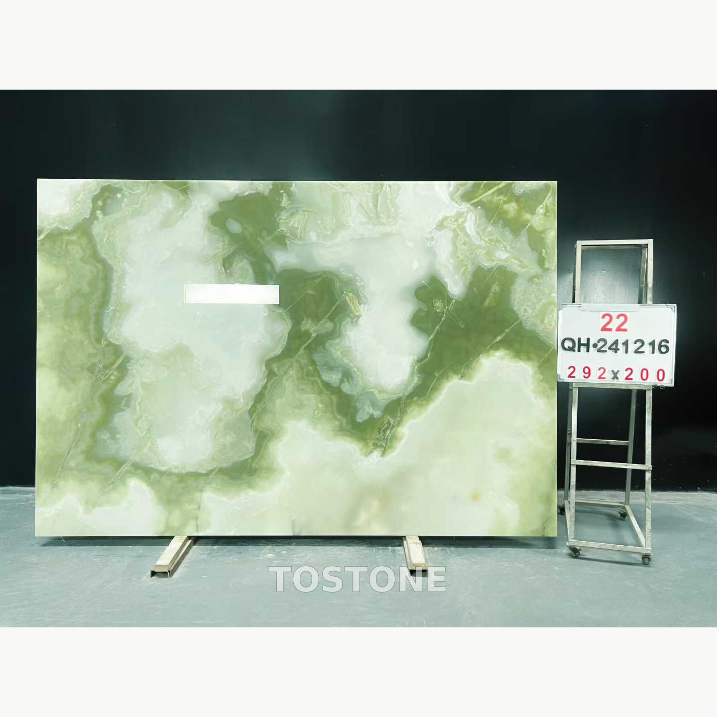 qing-yu-marble-slabs-01-clean-square Qing Yu Marble slab with bold green cloud-like areas, ivory centres and fine pale outlines