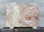 Rosa Picasso marble slab with pale pink areas and broad branching cream-white veins